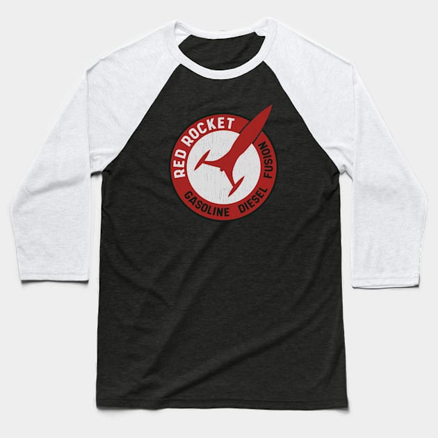 Red Rocket Baseball T-Shirt by SunsetSurf